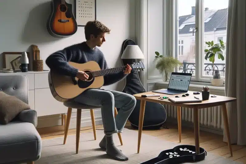 Lær å spille gitar med nettkurs – steg for steg for nybegynnere