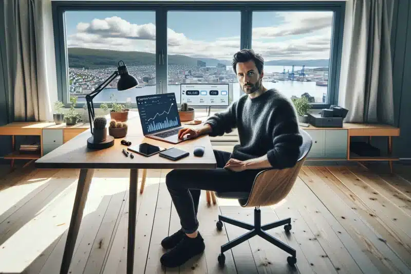 Norwegian creator building an online course with automated sales and email flows