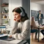 Hva er forskjellen mellom nettkurs og tradisjonelle kurs? – illustrasjon